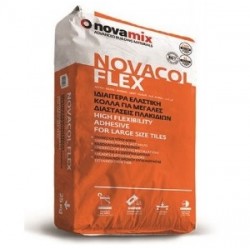 NOVACOL FLEX - Θιξοτροπική και ελαστική κόλλα βάσεως τσιμέντου σε μορφή σκόνης για κεραμικά πλακίδια και γρανιτοπλακίδια με παρατεταμένο ανοιχτό χρόνο C2TE S1